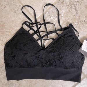 Lace Bralette Black Size L/XL Adjustable straps